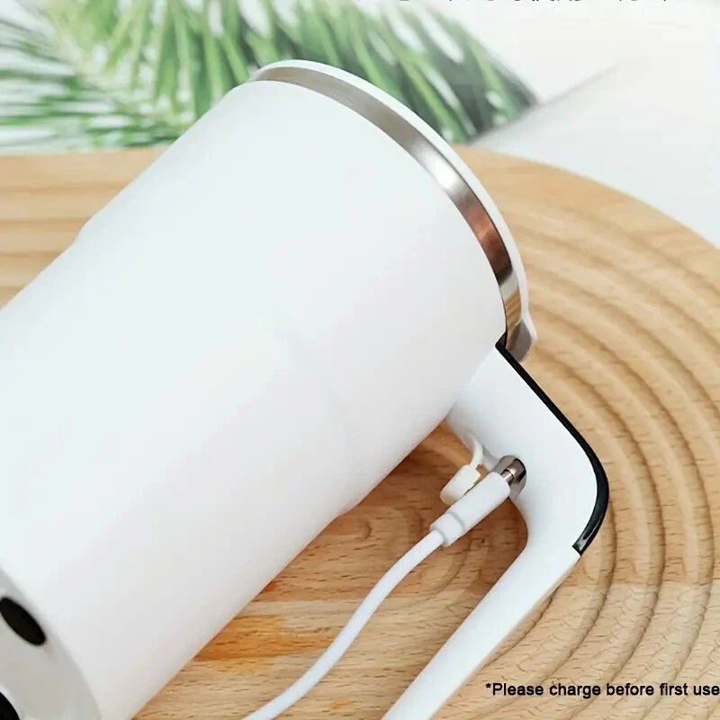 (image for) IPRee Intelligent Magnetic Auto-Stirring Cup with LED Display Temperature 380ml Rechargeable Portable Mixing Coffee Mug For Home & Office Use
